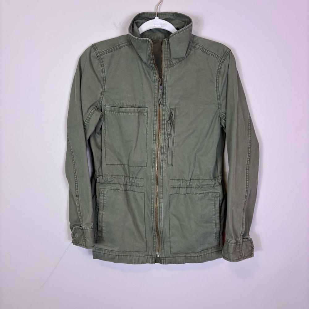 Madewell Olive Green Utility Zip‎ Up Cotton Jacket Women’s Medium